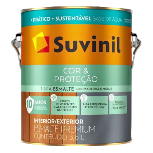 ESMALTE BASE ÁGUA COR E PROTEÇÃO SUVINIL ACETINADO