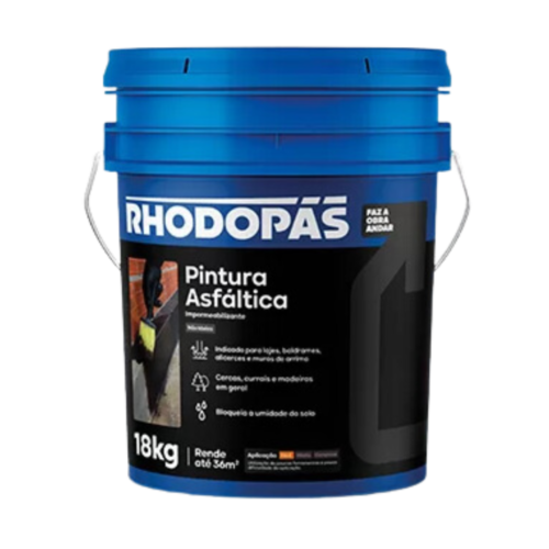 HIDROASFALTO RHODOPAS PINTURA ASFÁLTICA 18Kg