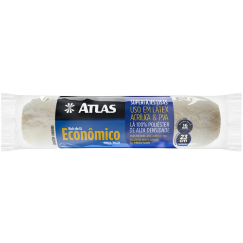 ROLO DE LÃ ECONÔMICO ATLAS SINTÉTICO 23cm