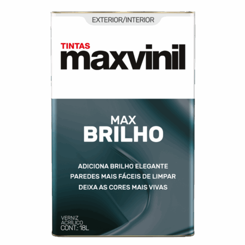 VERNIZ ACRÍLICO MAXVINIL MAXBRILHO BRILHANTE INCOLOR 18L